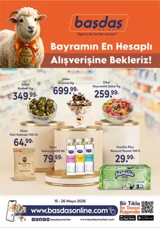 Başdaş Market kataloğu, Bolatlı | 15-26 Mayıs Bayram Alışverişine Bekleriz! | 2026-05-15T00:00:00.000Z - 2026-05-26T00:00:00.000Z