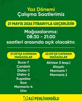 Ali Pehlivanoğlu kataloğu, Gündüzbey | Tüm müşteriler için harika teklif | 2026-05-22T00:00:00.000Z - 2026-06-05T00:00:00.000Z
