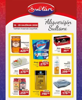 Sultan Market kataloğu | Özel fırsatlar ve indirimler | 2026-06-15T00:00:00.000Z - 2026-06-29T00:00:00.000Z