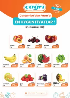 Çağrı Market kataloğu | Geniş teklif yelpazesi | 2026-06-17T00:00:00.000Z - 2026-06-21T00:00:00.000Z
