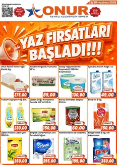 Onur Hipermarketleri kataloğu, Akyaka | Yaz Firsatlari Basladi | 2026-06-22T00:00:00.000Z - 2026-06-30T00:00:00.000Z