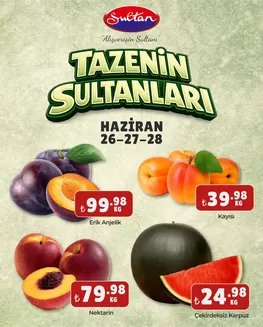 Sultan Market kataloğu, Güllük | Sizin için özel teklifler | 2026-06-26T00:00:00.000Z - 2026-06-28T00:00:00.000Z