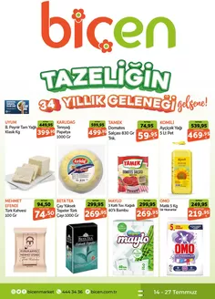 Biçen Market kataloğu | Tüm müşteriler için harika teklif | 2026-07-14T00:00:00.000Z - 2026-07-27T00:00:00.000Z