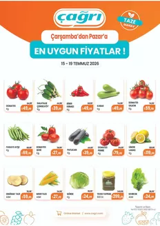 Çağrı Market kataloğu | Şimdi fırsatlarımızla tasarruf edin | 2026-07-15T00:00:00.000Z - 2026-07-19T00:00:00.000Z