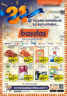 Başdaş Market kataloğu | 16-20 Temmuz 31.Yılımızı İndirimler İle Kutluyoruz! | 2026-07-16T00:00:00.000Z - 2026-07-20T00:00:00.000Z