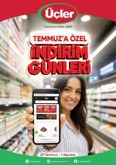 Üçler Market kataloğu, Çeltikçi (Burdur) | Üçler Market katalog | 2026-07-20T00:00:00.000Z - 2026-08-01T00:00:00.000Z