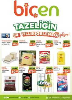 Biçen Market kataloğu | Fırsat avcıları için harika teklifler | 2026-07-29T00:00:00.000Z - 2026-08-17T00:00:00.000Z
