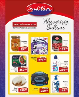 Sultan Market kataloğu | Güncel fırsatlar ve teklifler | 2026-08-15T00:00:00.000Z - 2026-08-30T00:00:00.000Z
