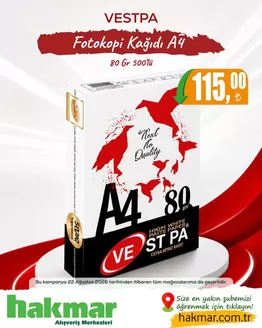 Hakmar kataloğu | En iyi fırsatlar ve indirimler | 2026-08-23T00:00:00.000Z - 2026-09-06T00:00:00.000Z