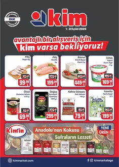 Kim Market kataloğu | Fırsat avcıları için harika teklifler | 2026-09-01T00:00:00.000Z - 2026-09-08T00:00:00.000Z