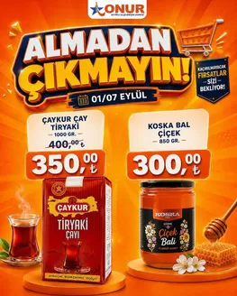 Onur Hipermarketleri kataloğu, Pelitözü (Bilecik) | Seçili ürünlerde harika indirimler | 2026-09-01T00:00:00.000Z - 2026-09-07T00:00:00.000Z