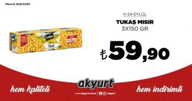 Akyurt Süpermarket kataloğu | Akyurt Süpermarket katalog | 2026-09-11T00:00:00.000Z - 2026-09-24T00:00:00.000Z