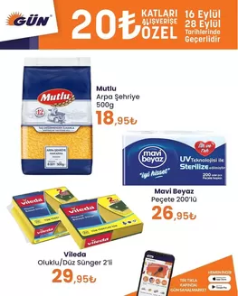 Gün Süpermarket kataloğu | Tüm müşteriler için en iyi fırsatlar | 2026-09-16T00:00:00.000Z - 2026-09-28T00:00:00.000Z