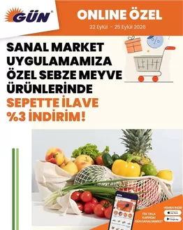 Gün Süpermarket kataloğu | Herkes için cazip özel teklifler | 2026-09-22T00:00:00.000Z - 2026-09-25T00:00:00.000Z