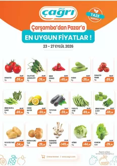 Çağrı Market kataloğu | Keşfedilecek yeni teklifler | 2026-09-23T00:00:00.000Z - 2026-09-27T00:00:00.000Z