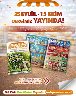 Barış Gross Market kataloğu | Barış Gross Market katalog | 2026-09-25T00:00:00.000Z - 2026-10-15T00:00:00.000Z