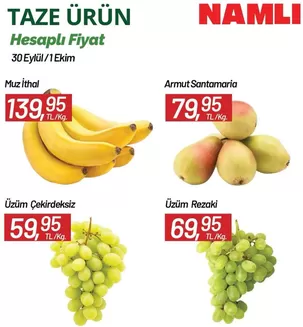 Namlı Hipermarketleri kataloğu | İndirimler ve kampanyalar | 2026-09-30T00:00:00.000Z - 2026-10-01T00:00:00.000Z
