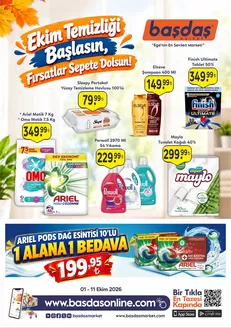 Başdaş Market kataloğu | 01-11 Ekim Fırsatlar Sepete Dolsun! | 2026-10-01T00:00:00.000Z - 2026-10-11T00:00:00.000Z
