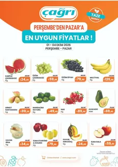 Çağrı Market kataloğu | Özel fırsatlar | 2026-10-01T00:00:00.000Z - 2026-10-04T00:00:00.000Z