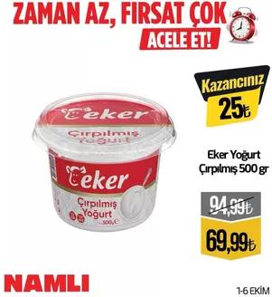 Namlı Hipermarketleri kataloğu, Gölbent | Şimdi fırsatlarımızla tasarruf edin | 2026-10-01T00:00:00.000Z - 2026-10-06T00:00:00.000Z