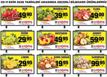 Çağdaş kataloğu, Gölbent | Tasarrufçular için en iyi teklifler | 2026-10-05T00:00:00.000Z - 2026-10-11T00:00:00.000Z