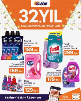 Gün Süpermarket kataloğu | İndirimler ve kampanyalar | 2026-10-06T00:00:00.000Z - 2026-10-16T00:00:00.000Z