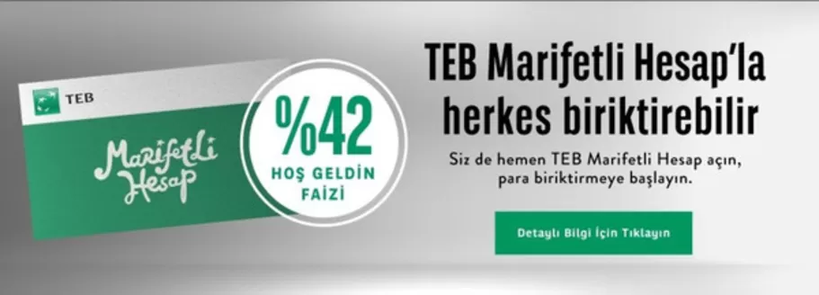 Türk Ekonomi Bankası kataloğu | Hoş geldin faizi | 2026-10-19T00:00:00.000Z - 2026-11-19T00:00:00.000Z