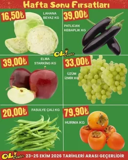 Olicenter Marketçilik kataloğu | Sebze | 2026-10-23T00:00:00.000Z - 2026-10-25T00:00:00.000Z