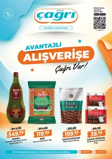 Çağrı Market kataloğu | Özel fırsatlar ve indirimler | 2026-10-30T00:00:00.000Z - 2026-11-09T00:00:00.000Z