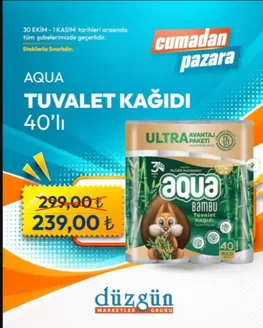 Düzgün Market kataloğu, Uzunköprü | Tuvalet kagidi | 2026-10-30T00:00:00.000Z - 2026-11-01T00:00:00.000Z