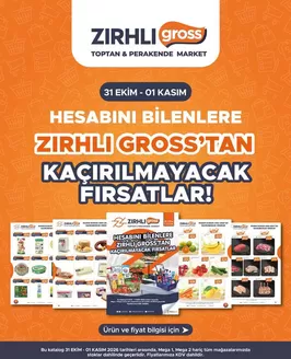 Zırhlı Toptan market kataloğu | Özel fırsatlar ve indirimler | 2026-10-31T00:00:00.000Z - 2026-11-01T00:00:00.000Z