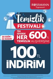 Rossmann kataloğu | Temizlik festivali katalogu | 2026-10-30T00:00:00.000Z - 2026-11-22T00:00:00.000Z