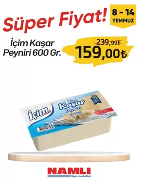 Namlı Hipermarketleri kataloğu, Beyoğlu | Sizin için özel teklifler | 2025-07-08T00:00:00.000Z - 2025-07-14T00:00:00.000Z