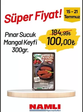 Namlı Hipermarketleri kataloğu, İstanbul | Sizin için en iyi tekliflerimiz | 2025-07-15T00:00:00.000Z - 2025-07-21T00:00:00.000Z
