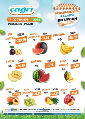 Çağrı Market kataloğu, Tuzla (Istanbul) | Şimdi fırsatlarımızla tasarruf edin | 2025-07-17T00:00:00.000Z - 2025-07-20T00:00:00.000Z
