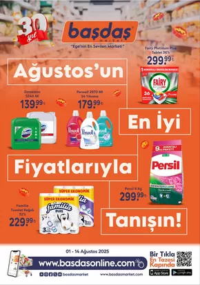 Başdaş Market kataloğu, İzmir | 01-14 Ağustos / Ağustos'un En İyi Fiyatlarıyla Tanışın! | 2025-08-01T00:00:00.000Z - 2025-08-14T00:00:00.000Z