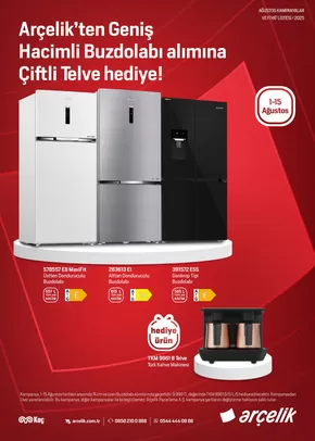 Arçelik kataloğu, Sarıaydın | Arçelik Genel Kataloğu | 2025-08-01T00:00:00.000Z - 2025-08-15T00:00:00.000Z