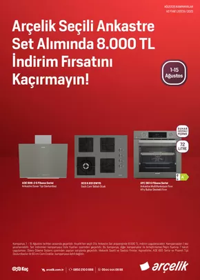Arçelik kataloğu, Kütahya | Arcelik Ankastre Kataloğu | 2025-08-01T00:00:00.000Z - 2025-08-15T00:00:00.000Z