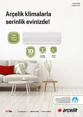 Arçelik kataloğu, Kütahya | Arçelik İklimlendirme Kataloğu | 2025-08-01T00:00:00.000Z - 2025-08-15T00:00:00.000Z