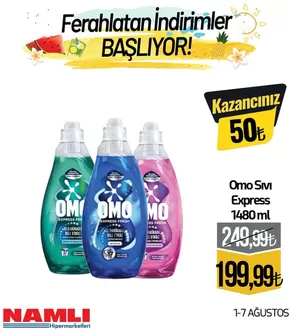 Namlı Hipermarketleri kataloğu | Güncel fırsatlar ve teklifler | 2025-08-01T00:00:00.000Z - 2025-08-07T00:00:00.000Z