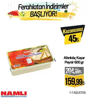 Namlı Hipermarketleri kataloğu | Tüm müşteriler için en iyi fırsatlar | 2025-08-01T00:00:00.000Z - 2025-08-07T00:00:00.000Z