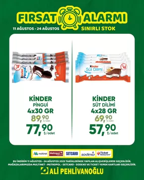 Ali Pehlivanoğlu kataloğu | Özel fırsatlar | 2025-08-11T00:00:00.000Z - 2025-08-24T00:00:00.000Z