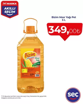 Seç Market kataloğu, Orhangazi | Sizin için en iyi tekliflerimiz | 2025-08-07T00:00:00.000Z - 2025-08-13T00:00:00.000Z
