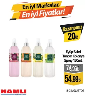 Namlı Hipermarketleri kataloğu | Güncel fırsatlar ve teklifler | 2025-08-08T00:00:00.000Z - 2025-08-21T00:00:00.000Z
