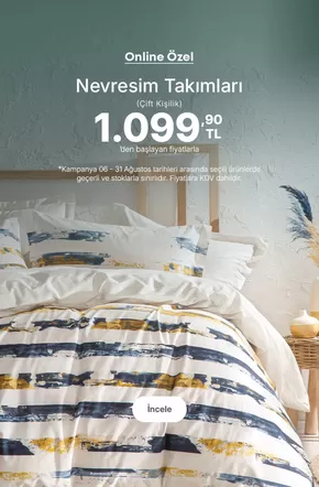 Yataş Bedding kataloğu, Konya | Cazip teklifleri keşfedin | 2025-08-06T00:00:00.000Z - 2025-08-31T00:00:00.000Z