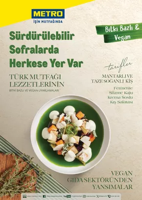Metro kataloğu, İstanbul | Bitki Bazlı ve Vegan | 2025-08-19T00:00:00.000Z - 2025-09-02T00:00:00.000Z