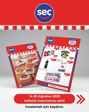 Seç Market kataloğu, İznik | Müşterilerimiz için özel fırsatlar | 2025-08-14T00:00:00.000Z - 2025-08-20T00:00:00.000Z