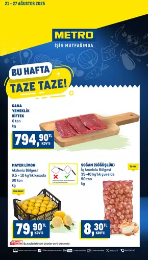 Metro kataloğu, Bursa | Taze Ürünler | 2025-08-21T00:00:00.000Z - 2025-08-27T00:00:00.000Z