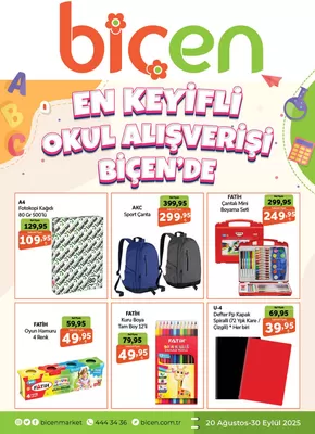 Biçen Market kataloğu, Kemalpaşa (İzmir) | Rooka | 2025-08-21T00:00:00.000Z - 2025-09-30T00:00:00.000Z