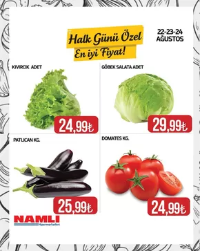 Namlı Hipermarketleri kataloğu | Özel fırsatlar ve indirimler | 2025-08-22T00:00:00.000Z - 2025-08-24T00:00:00.000Z